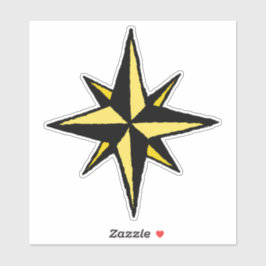 8 Branch Star Spiritual Vintag Hexy Celestie Aufkleber