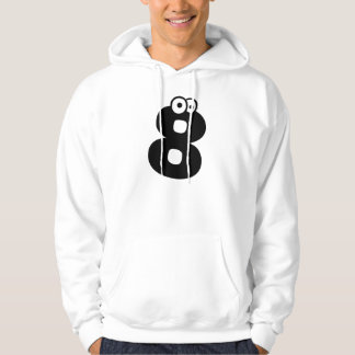 8, Buchstabe mit Augenbrauen Hoodie
