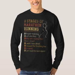 8 Bühnen Marathon laufen auf Cross Country Race Ru T-Shirt