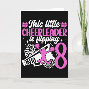 8. Cheer Geburtstagsfeier Acht Jahre alte Cheerlea Karte