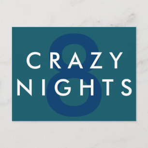 8 Crazy Nights Hanukkah Postcard Feiertagspostkarte