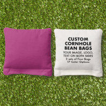 8 Custom PINK Cornhole Bean Bags - 17 Farben!