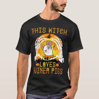 8 Diese Hexe liebt Meerschweinchen Halloween T-Shirt