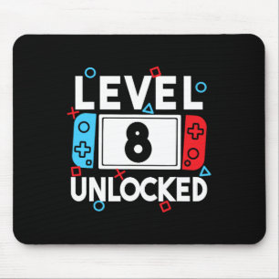8 Entsperrte Gamer 8. Geburtstag Videospielerboten Mousepad