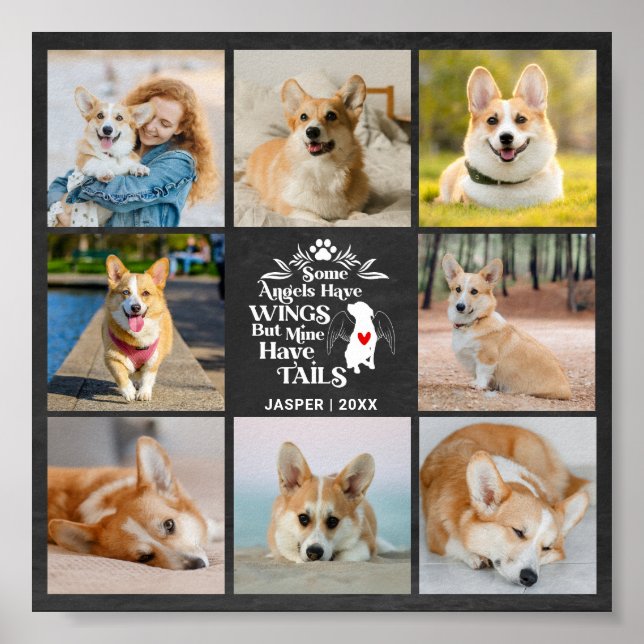 8 Erinnerung an den Verlust des Hundes in Fotocoll Poster (Vorne)