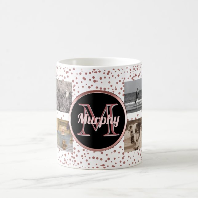 8 Familien-Foto-Collage kundenspezifisches Kaffeetasse (Mittel)