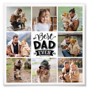 8 Foto-Collage Bester Vater Aller Zeiten Foto-Verg Fotodruck