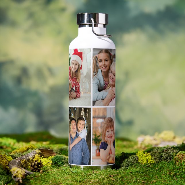 8 Foto-Collage Einfach Elegante Bilder Trinkflasche (Außenbereich (gedreht))