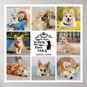 8 Foto-Collage Haustier Hund Verlust Gedenken Poster