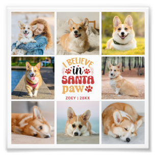 8 Foto-Collage Haustier Santa Paws Fotovergrößerun Fotodruck