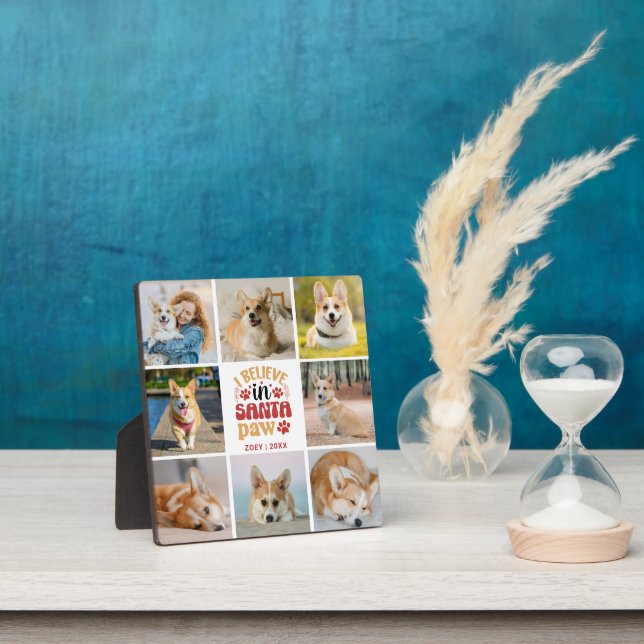 8 Foto Collage Ich glaube an Santa Paw Name & Datu Fotoplatte (InSitu)