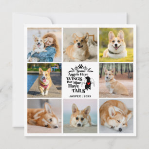 8 Foto Collage Pet Hunde Loss Erinnerungskarte Einladung