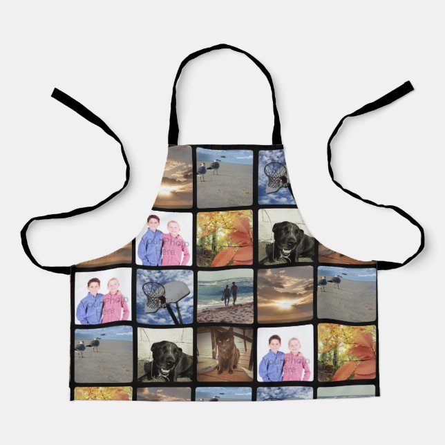 8 Foto Collage Vollfarben Keepake Geschenk Kinder Schürze (Vorderseite)