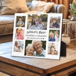 8 Foto-Collage Weltbeste Oma und Opa Fotoplatte