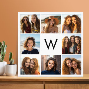 8 Foto-Collagen-kundenspezifisches Monogramm Leinwanddruck