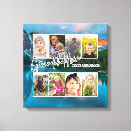 8 Foto "Großkinder machen das Leben groß" Leinwanddruck