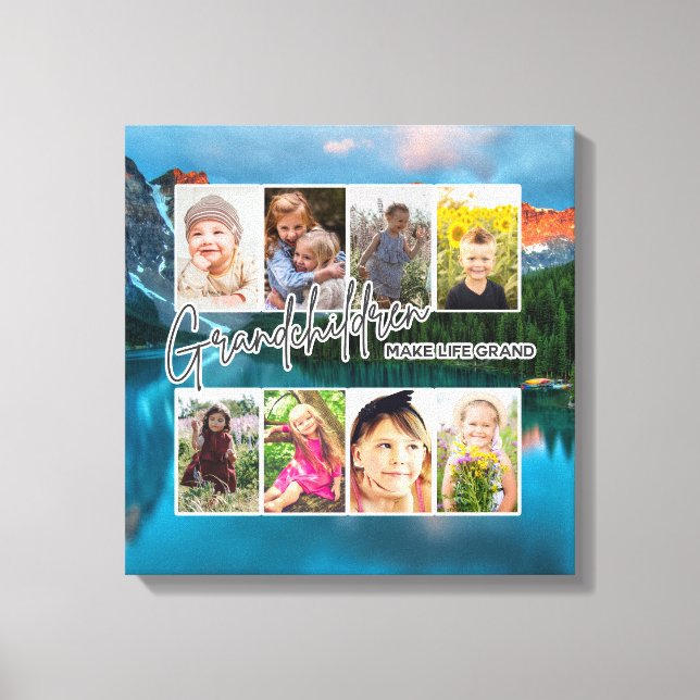 8 Foto "Großkinder machen das Leben groß" Leinwanddruck (Vorderseite)