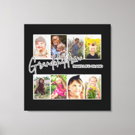 8 Foto "Großkinder machen das Leben groß" Leinwanddruck