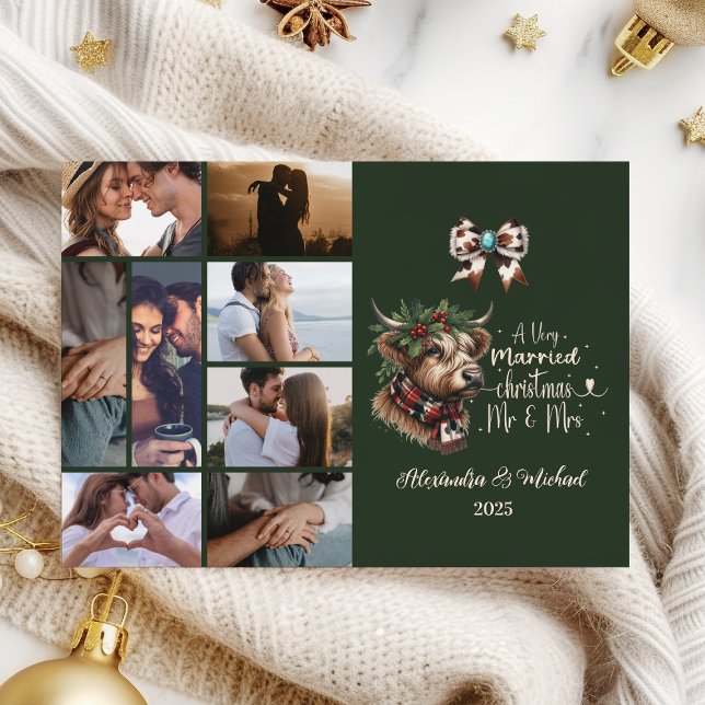 8 Foto Highland Cow frohe Weihnachten Mrs. und Mr. (Von Creator hochgeladen)