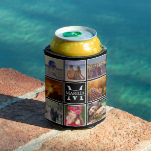 8 Foto mit Monogramm hochladen Dosenkühler