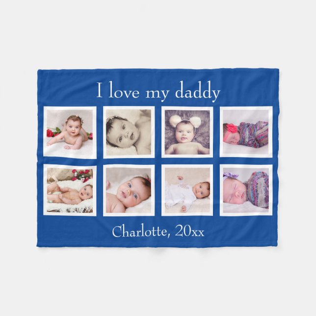 8 Foto Personalisierter benutzerdefinierter Text ( Fleecedecke (Vorderseite (Horizontal))