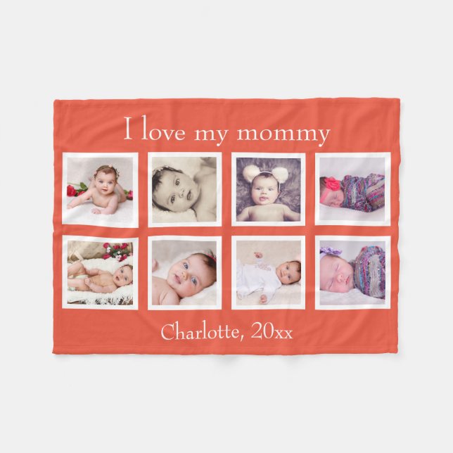 8 Foto Personalisierter benutzerdefinierter Text ( Fleecedecke (Vorderseite (Horizontal))
