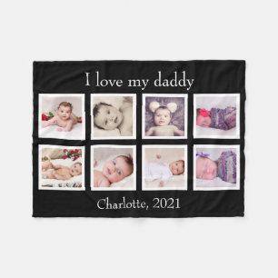 8 Foto Personalisierter benutzerdefinierter Text ( Fleecedecke