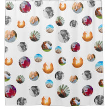 8 Foto polka dot Template Circles White Tuch