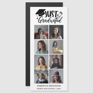 8 FotoCollage Just Graduated Magnetic Card Magnetkarte