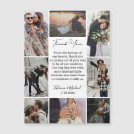 8 Fotos Collage modern danke Hochzeitsmagnet Magnetkarte