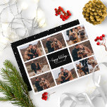 8 Fotos Happy Holidays Collage Black Christmas Einladung<br><div class="desc">8 Fotos Happy Holidays Collage Schwarze Weihnachtseinladung</div>