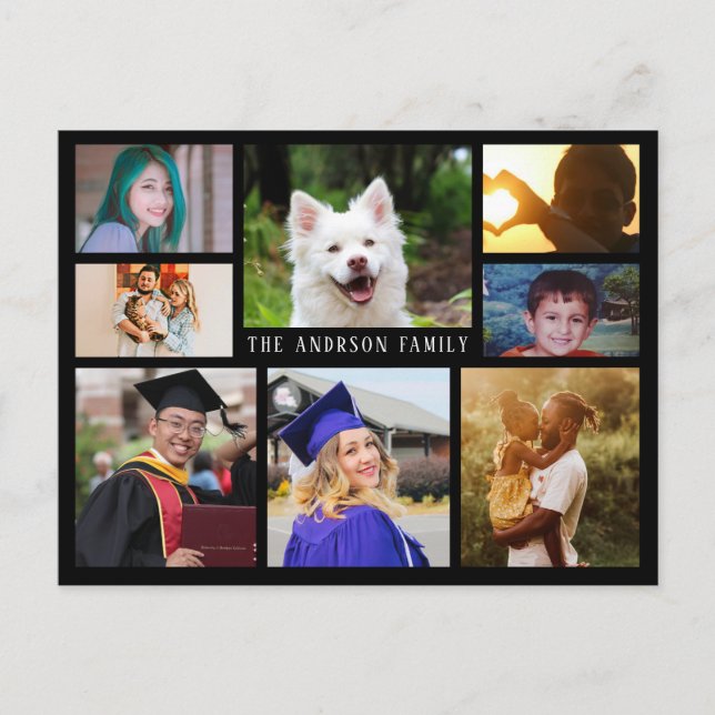 8 Fotos instagramm Fotos, Familie Postkarte (Vorderseite)