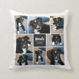 8 Fotosammlung| Blumenmuster| Schwarz Kissen