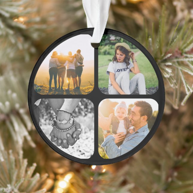 8 Fotovorlage Doppelseitige Acrylschmuck Ornament (Baum)