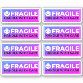 8 Fragile Shipping Stickers (Handle with Care) Aufkleber