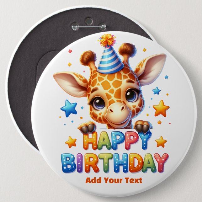 #8  Fügen Sie Ihren Text hinzu /Alles Gute zum Geb Button (Vorne & Hinten)