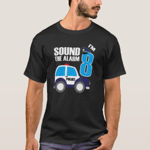 8. Geburtstag 8. Achtjähriges Polizist Offizier T-Shirt