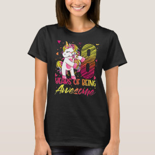 8. Geburtstag 8 Jahr Jährige Blüte Einhorn Par T-Shirt