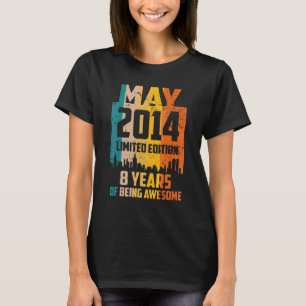8. Geburtstag 8 Jahre Phantastisch seit Mai 2014 V T-Shirt