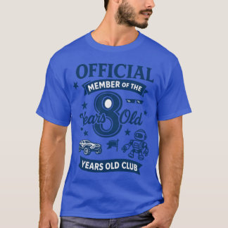 8. Geburtstag Altes Club Roboterauto-Design Famili T-Shirt