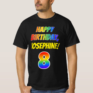 8. Geburtstag — Bold, Fun, Rainbow 8, Individuel T-Shirt