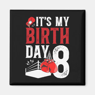 8. Geburtstag Boxbox Boxen 8 Jahre alter Boxer Bda Magnet