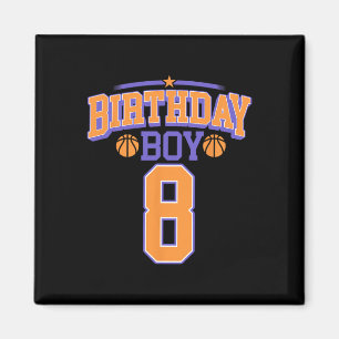8. Geburtstag Boy Basketball Lover 8 Jahre alter T Magnet