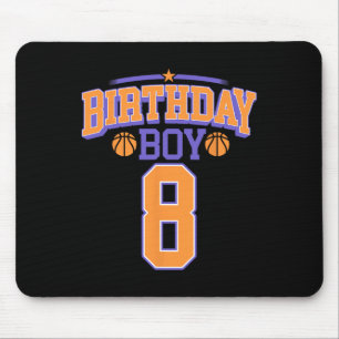 8. Geburtstag Boy Basketball Lover 8 Jahre alter T Mousepad