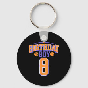 8. Geburtstag Boy Basketball Lover 8 Jahre alter T Schlüsselanhänger