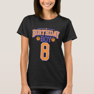 8. Geburtstag Boy Basketball Lover 8 Jahre alter T T-Shirt