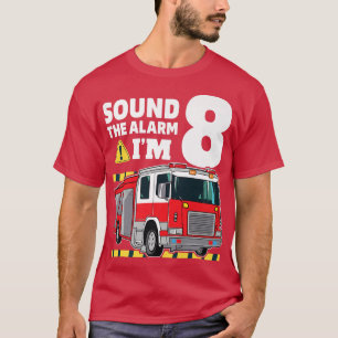 8. Geburtstag Boy Fire LKW 8 Acht Jahre alter Kami T-Shirt