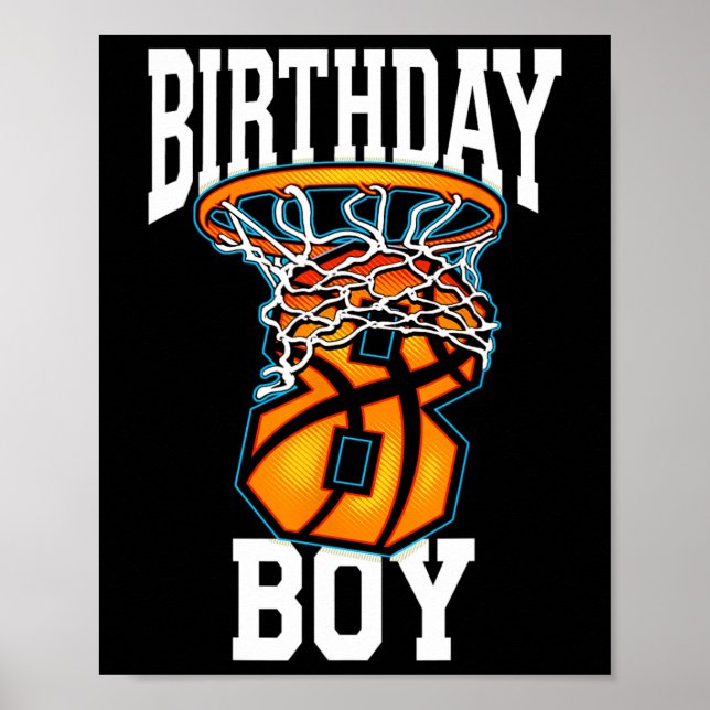8. Geburtstag Bysketbyll 8 Jahre Altes Kind Gesche Poster (Vorne)
