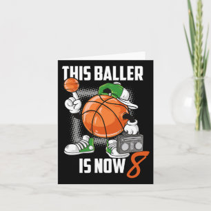 8. Geburtstag Bysketbyll Player Spaß 8 Jahre alt K Karte