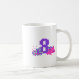 8. Geburtstag Cheerleading Mädchen Acht Jahre alt  Kaffeetasse